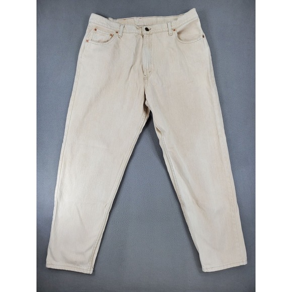 Levi's Denim - Levis 561 Relaxed Fit Jeans Women 18 M Beige Vintage 90s Made in USA Tapered Leg